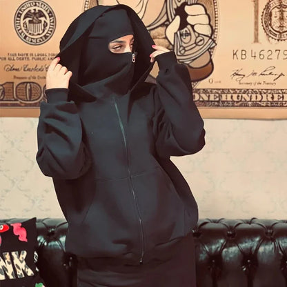 Double Hooded Balaclava Hoodie