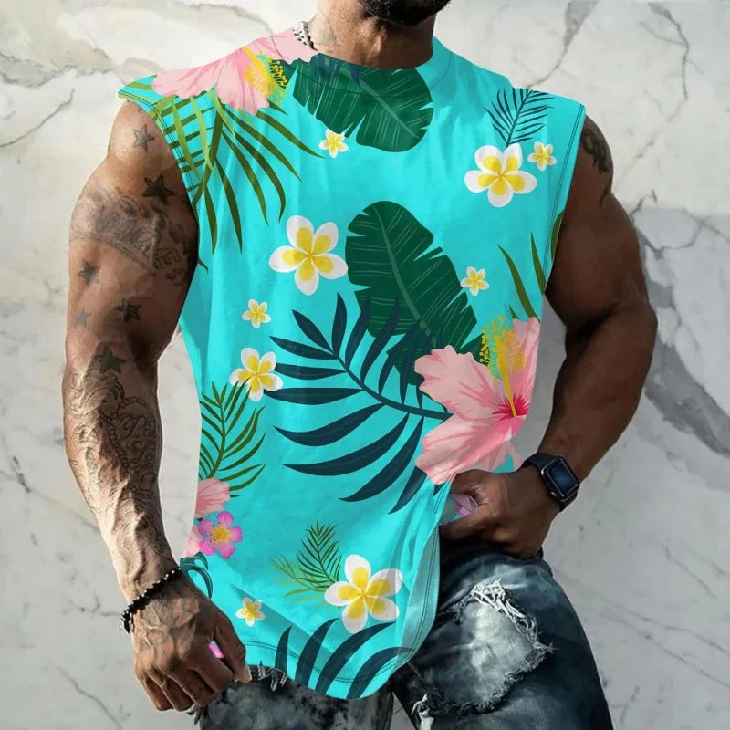 Butterfly Floral Print Tank Top