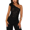 One-Shoulder Lace Tank