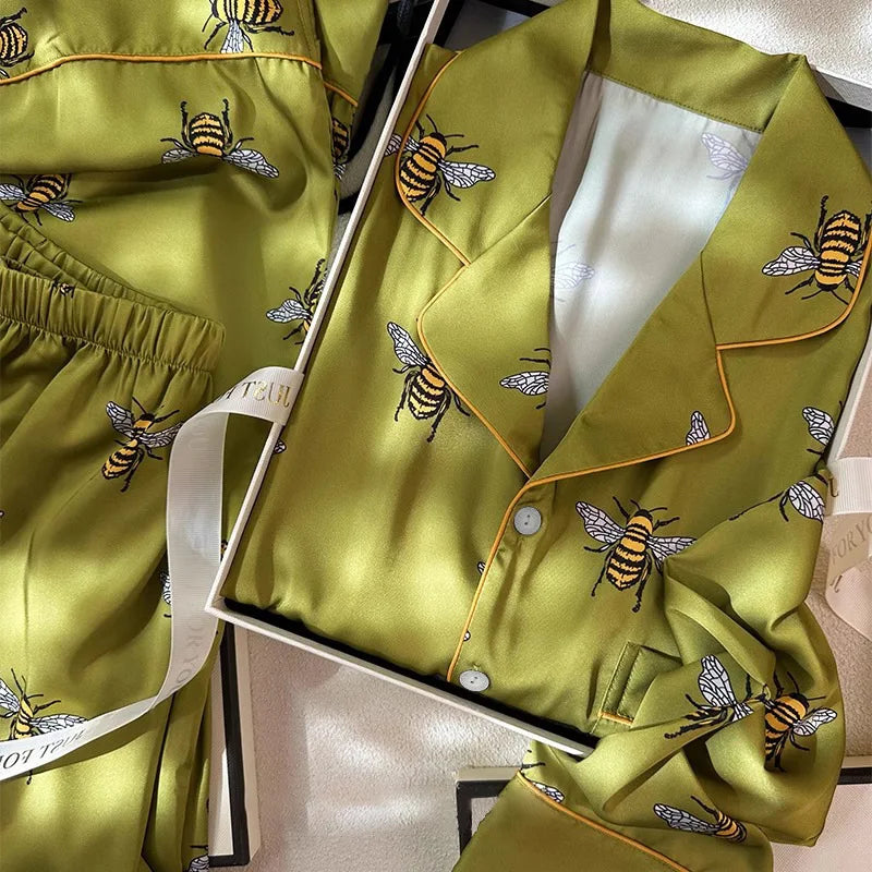 Satin Print Luxury Pajama Set