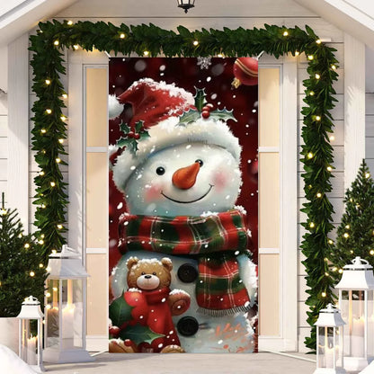Cute Animals Christmas Door Cover