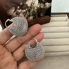 Minimal Silver Ball Hoops