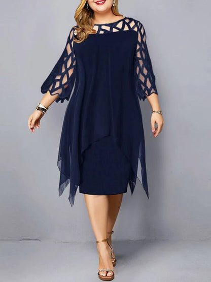 Plus Size Curvy Midi Dress