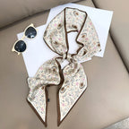 Horse Pattern Long Silk Scarf