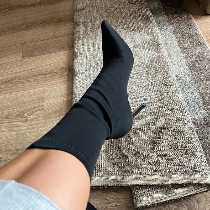 Silk Sock Heels