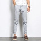 Elastic Ankle-Length Formal Trousers