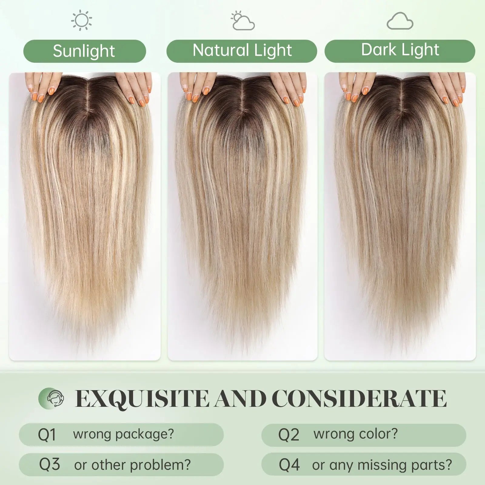 Remy Hair Topper