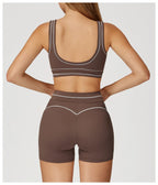Knit Construction Sleeveless True-To-Size Fit Two-Piece Yoga Set