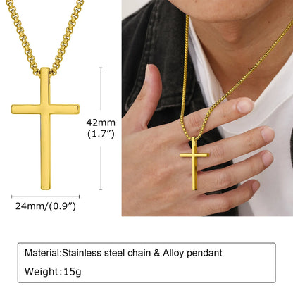 Silver Cross Pendant Chain