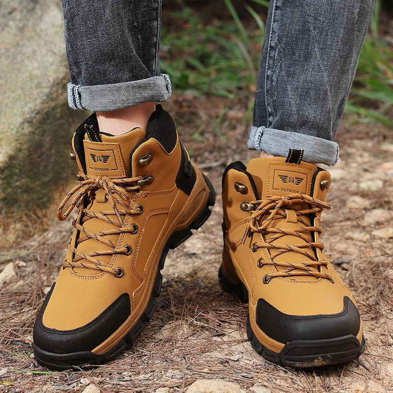 Waterproof Leather Desert Ankle Boots