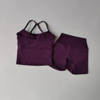 Everyday Solid Sleeveless True-To-Size Fit Two-Piece Yoga Set