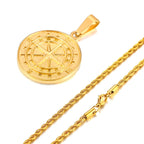 Mprainbow Viking Compass Necklace