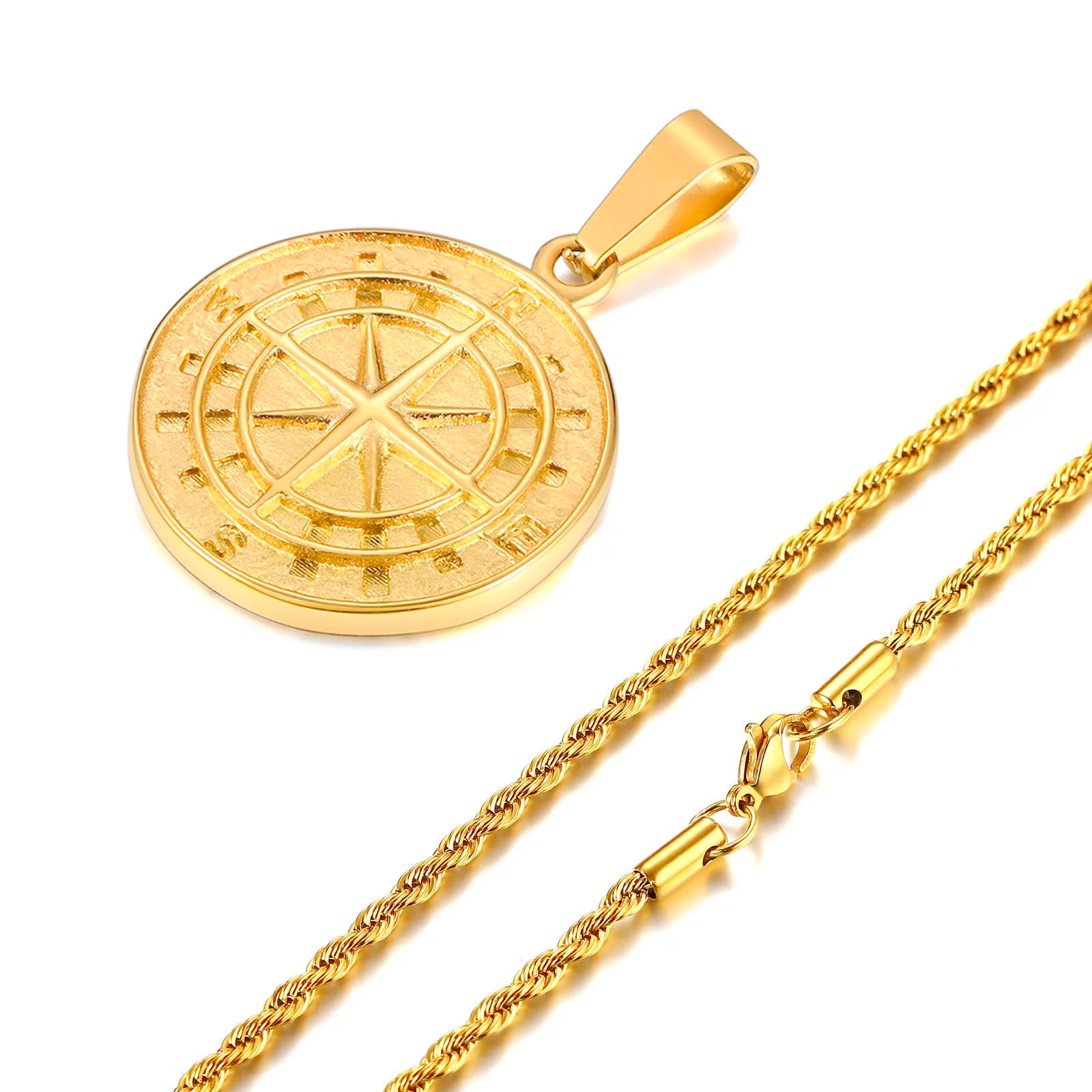 Mprainbow Viking Compass Necklace