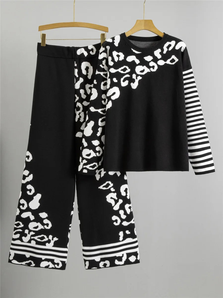 Leopard Knit Set