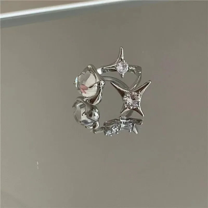 Silver Gothic Star Ring
