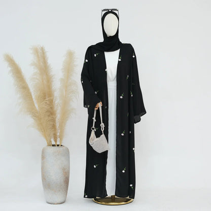 Floral Embroidery Long Abaya