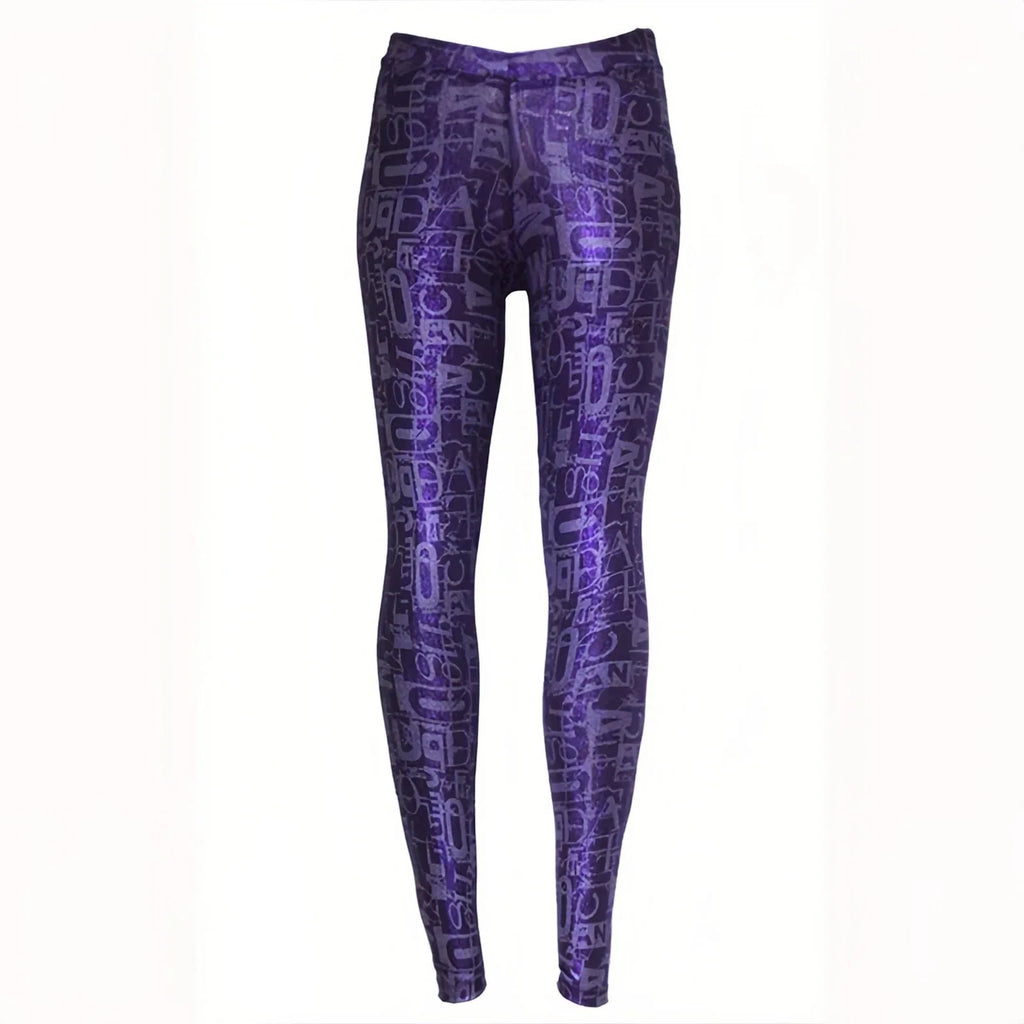 Shiny Metallic Pencil-Cut Leggings