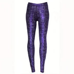 Shiny Metallic Pencil-Cut Leggings