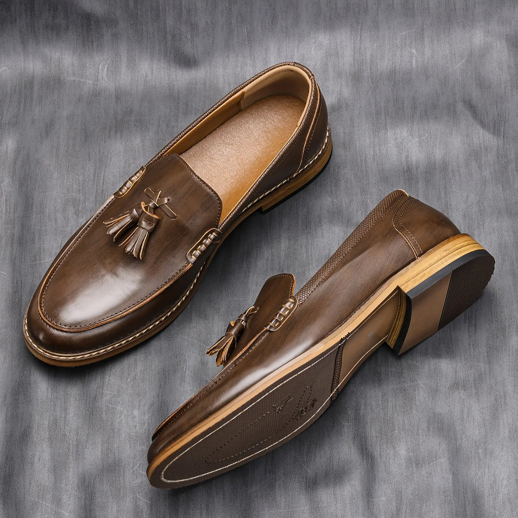 Round-Toe PU Leather Shoes