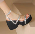 Women Cross Strap Platform Sandals