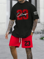 Digital Print Crewneck Tracksuit Set
