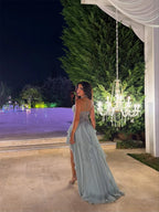 Halter Lace Prom Dress