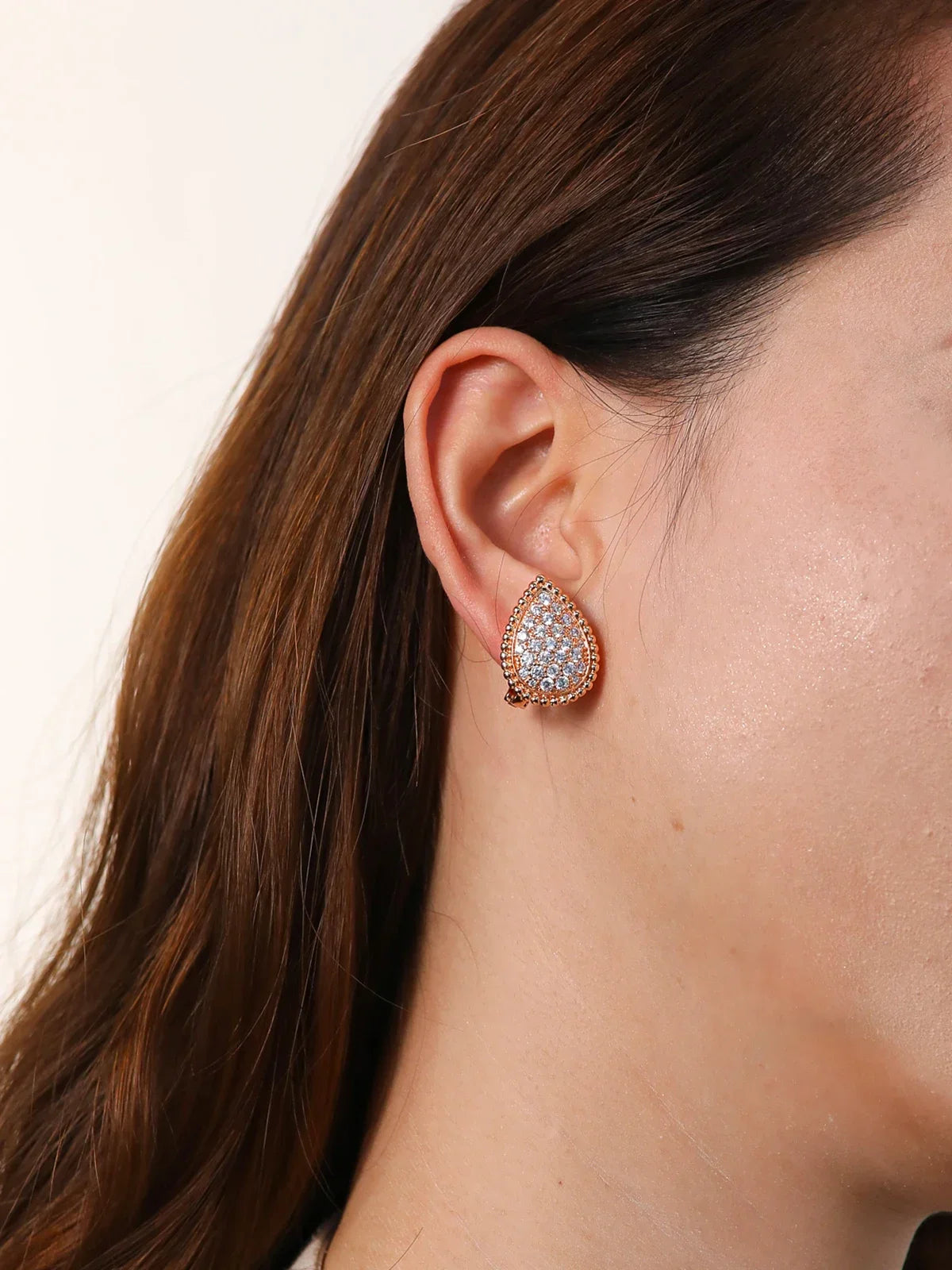 Vintage Water Drop Clip Earrings