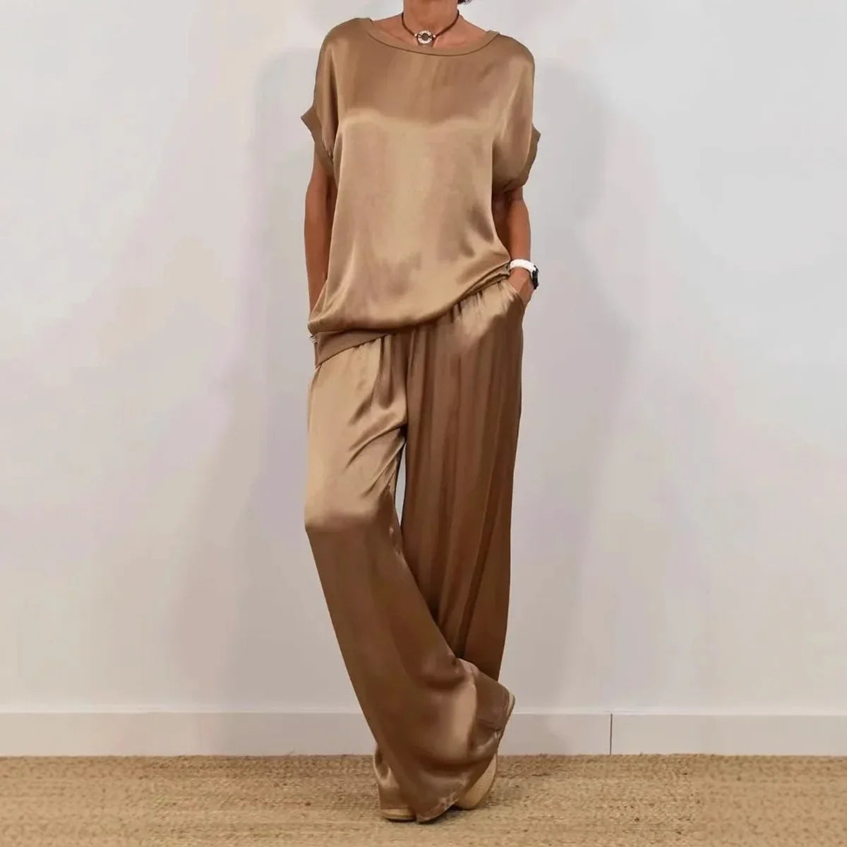 Women’s Satin Two Piece Set