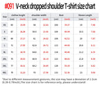Blended Letter Print V-Neck True-To-Size Fit T-Shirt