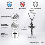 Mprainbow Waterproof Crucifix Necklace