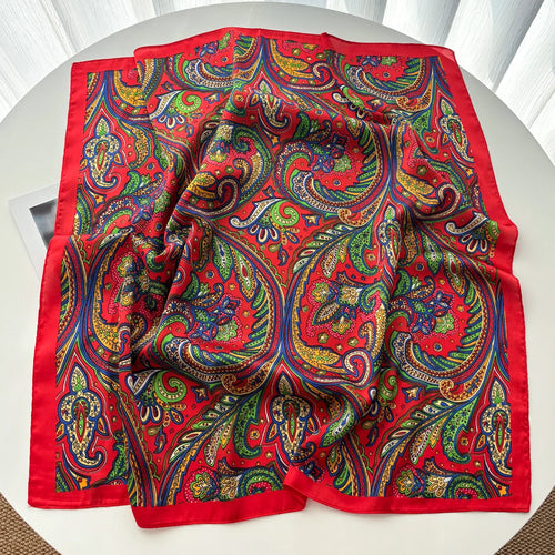 Cashew Print Square Shawl Scarf