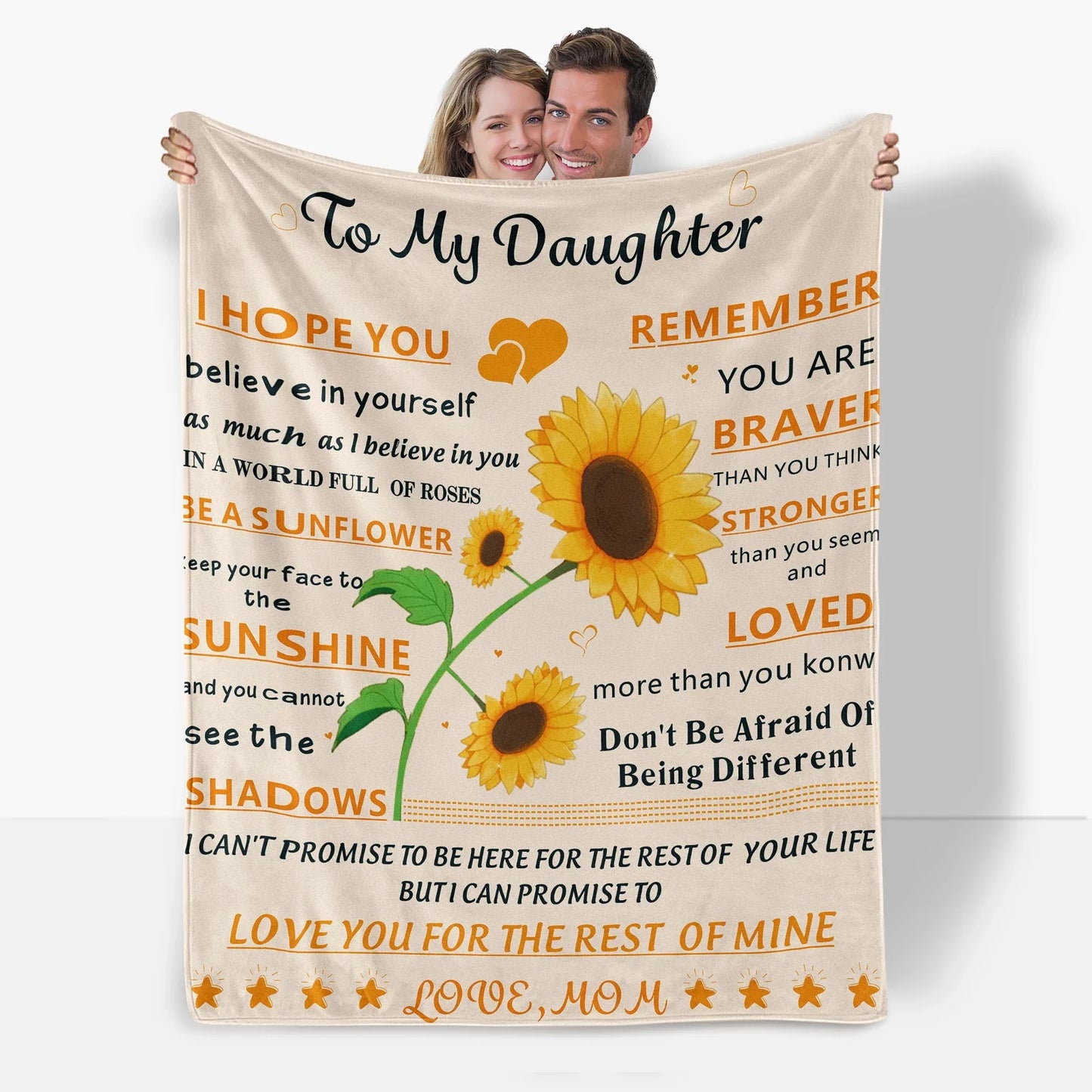 Sunflower Daughter Flannel Blanket