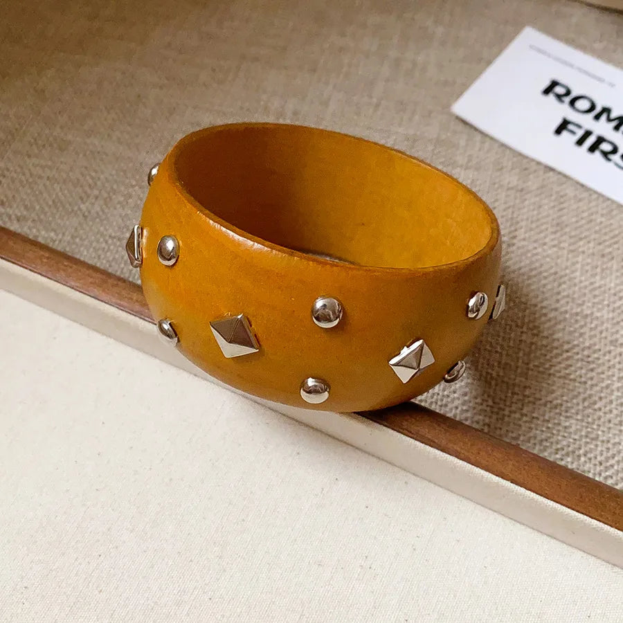 Vintage Wooden Round Bangle