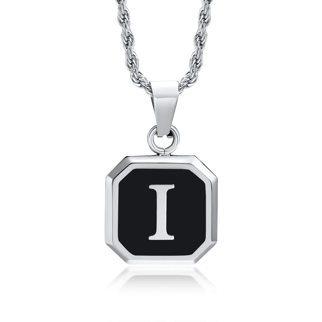 Initials Letter Pendant Necklace