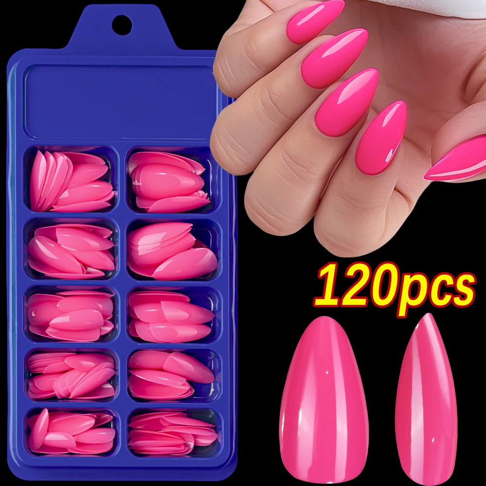 Milk White Press Nails Medium