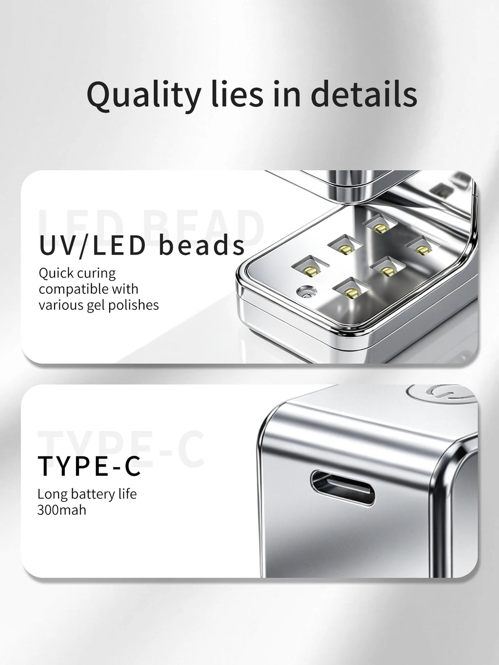 Mini Rechargeable UV LED Nail