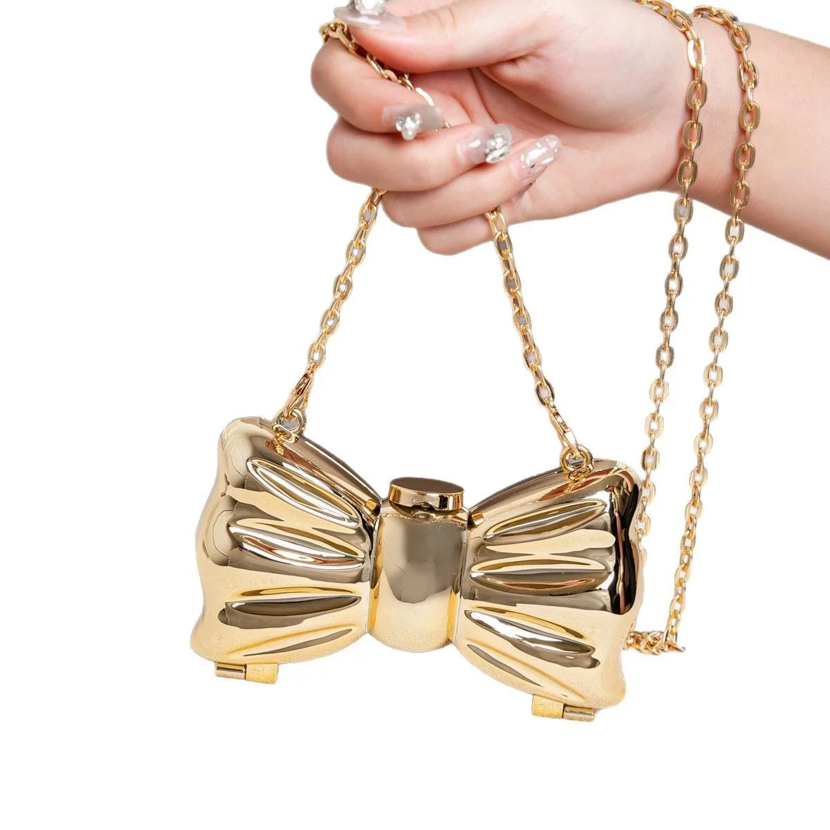 Golden Evening Round Clutch
