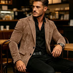 Suede Texture Notch-Lapel Sport Coat