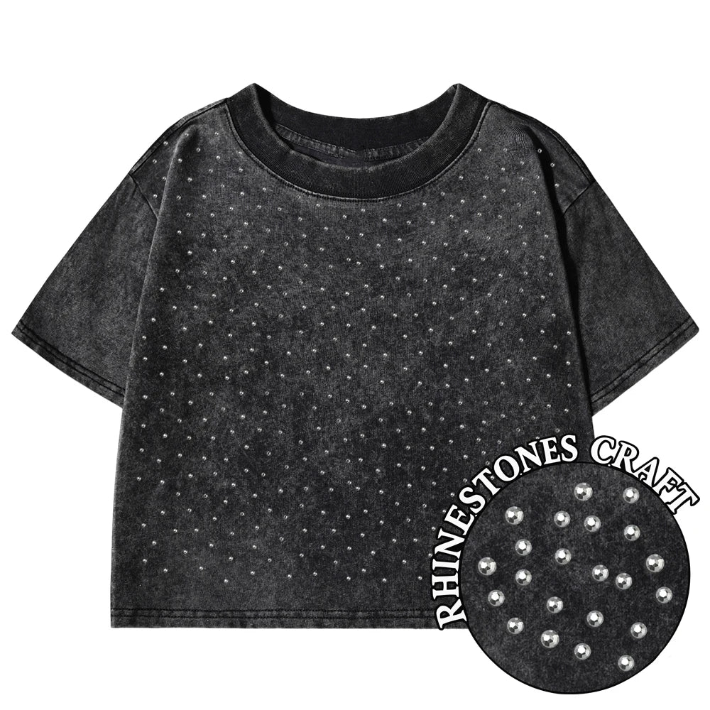 Knit Solid Crew Neck True-To-Size Fit Crop Top