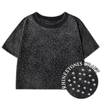Knit Solid Crew Neck True-To-Size Fit Crop Top