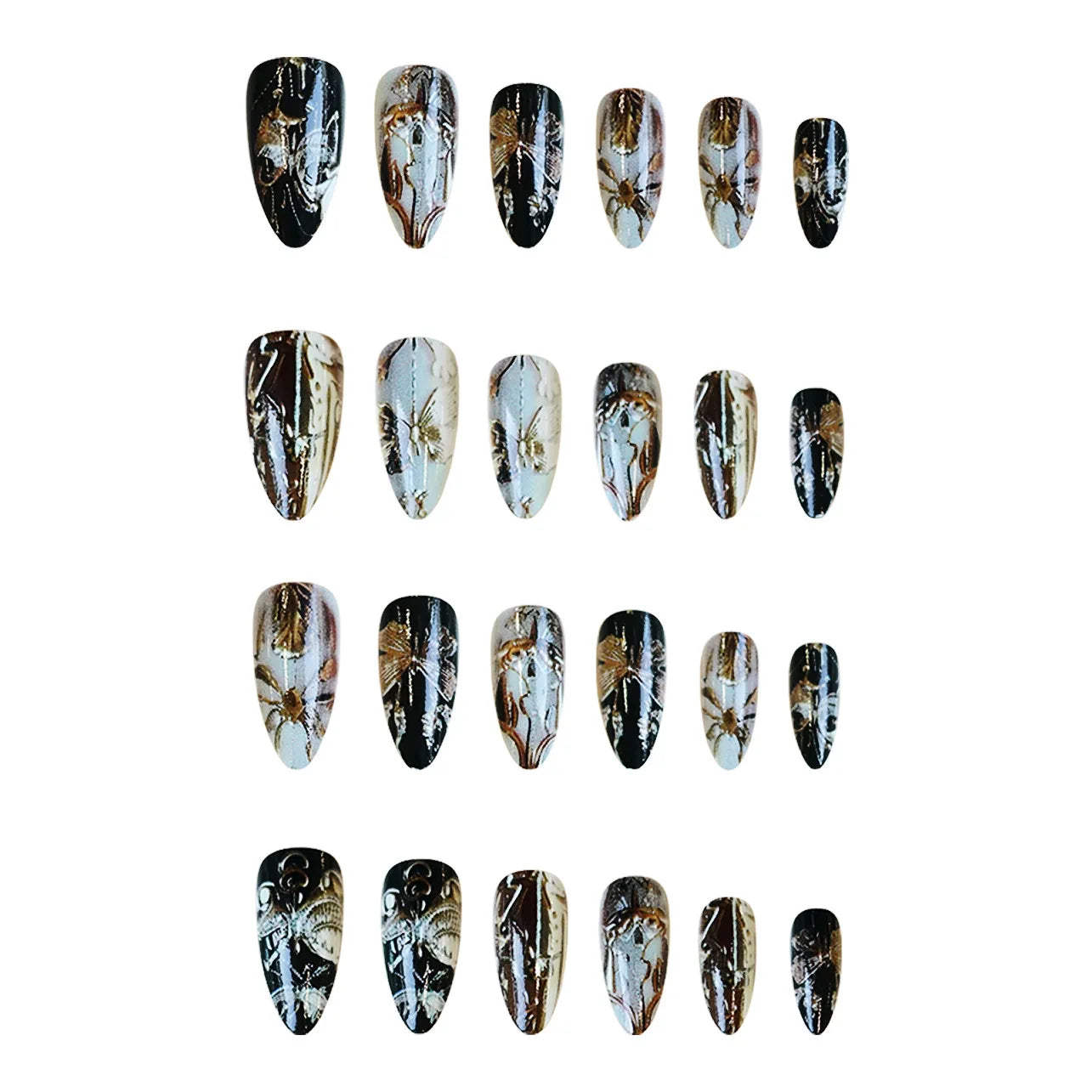 set Medium long fake nails
