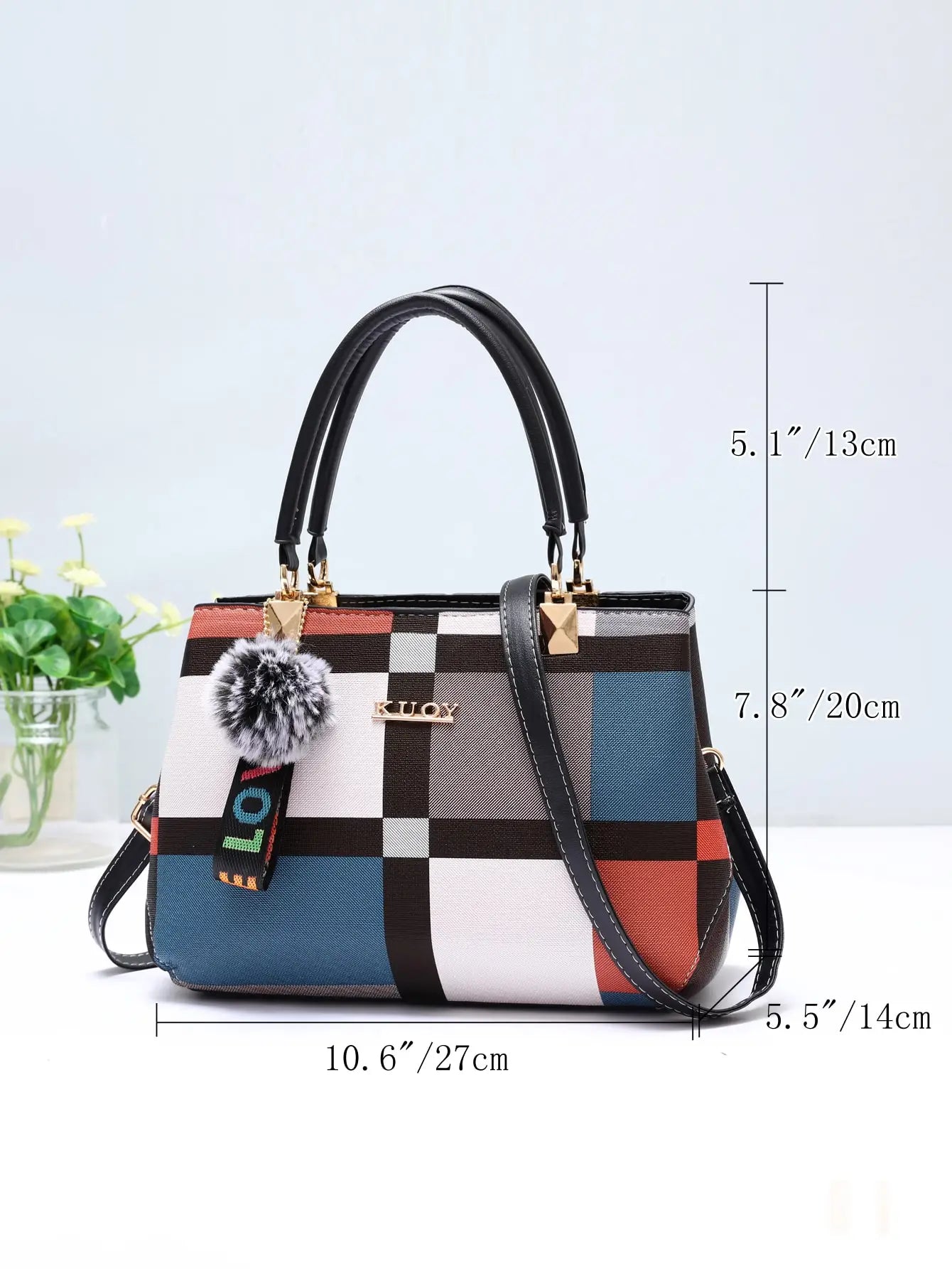 Luxury Grid Shoulder Bag