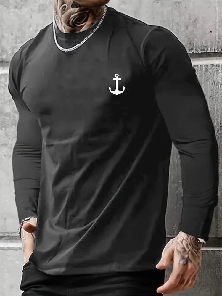 3D Print Casual Long Sleeve Tee