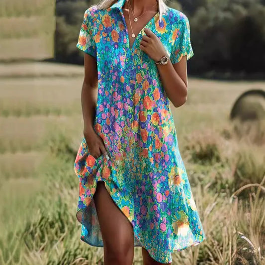 Floral Bohemian Summer Maxi Dress