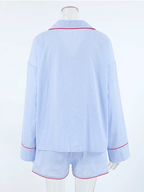 Striped Cotton Long Sleeve Pajama Set