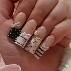 Gothic False Nails Dark Red