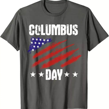 Columbus Day American Flag T-Shirt