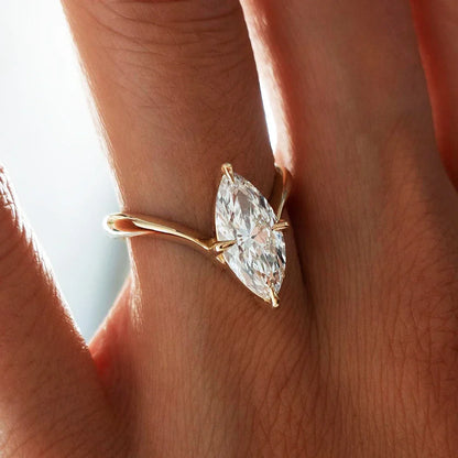 BXINY Marquise Cut Moissanite Ring Set