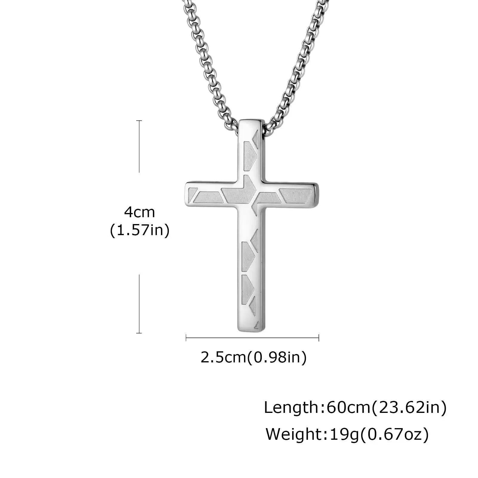 Vnox Cross Pendant Necklace