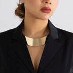 Punk Geometric Torque Necklace